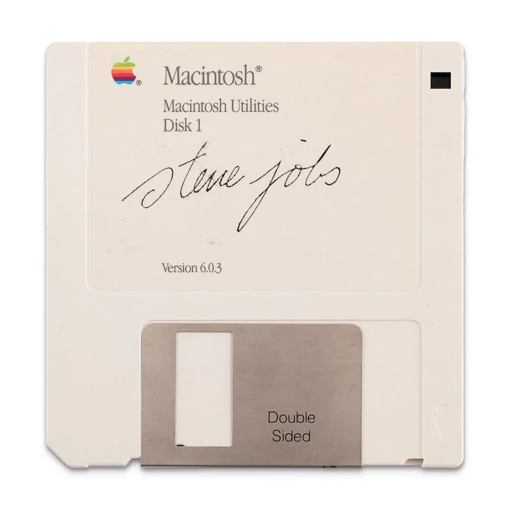 STEVE JOBS SIGNED MACINTOSH FLOPPY DISK