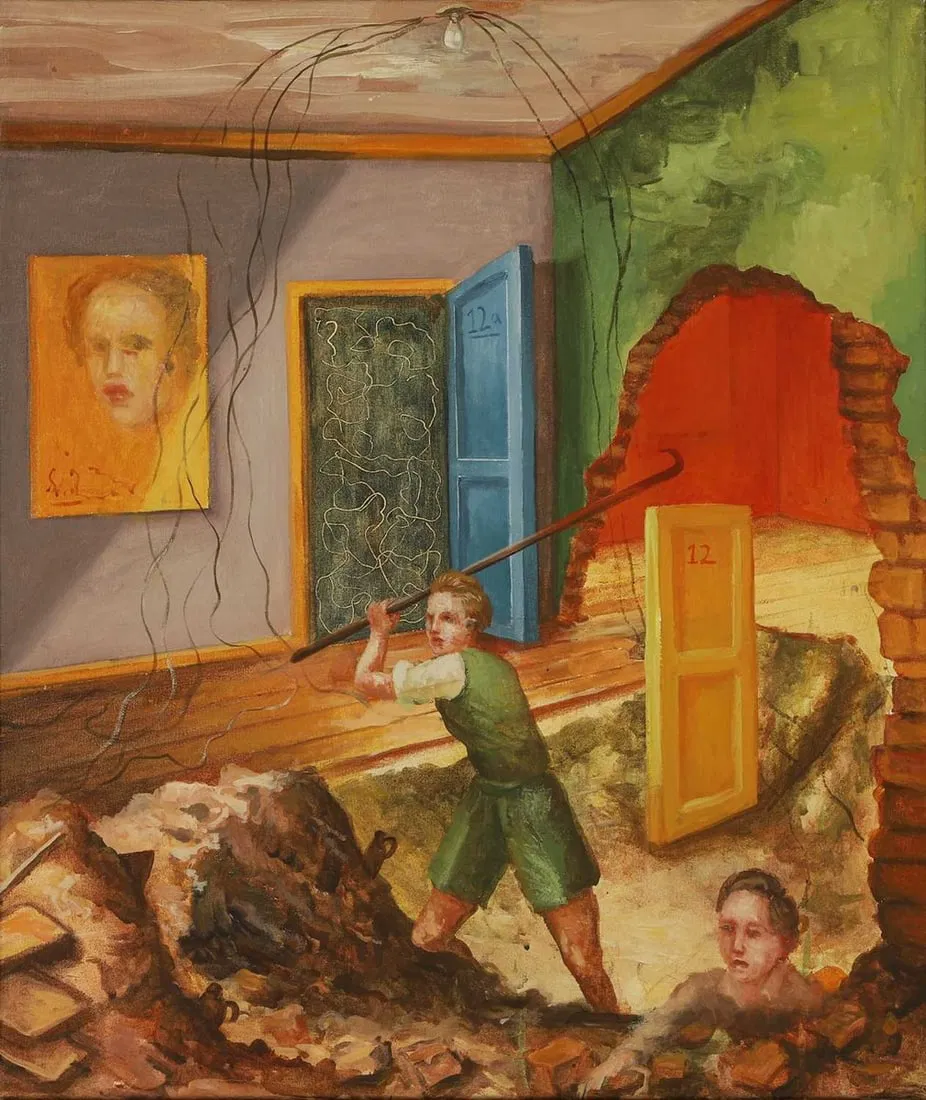 ▲ Steven Campbell (British, 1953-2007) Men at work