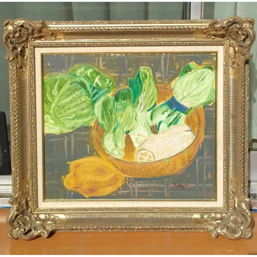 Still Life with Vegetables, Oil Painting by Tateya