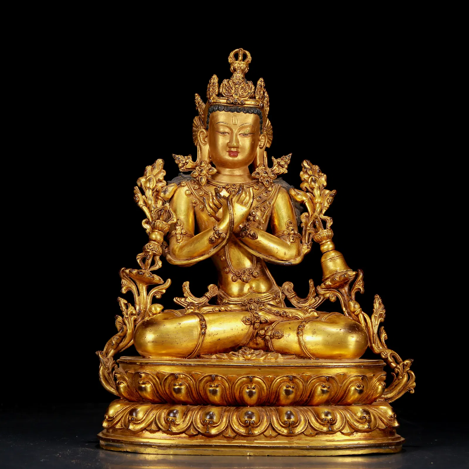 stunning gilt bronze statue of Tara