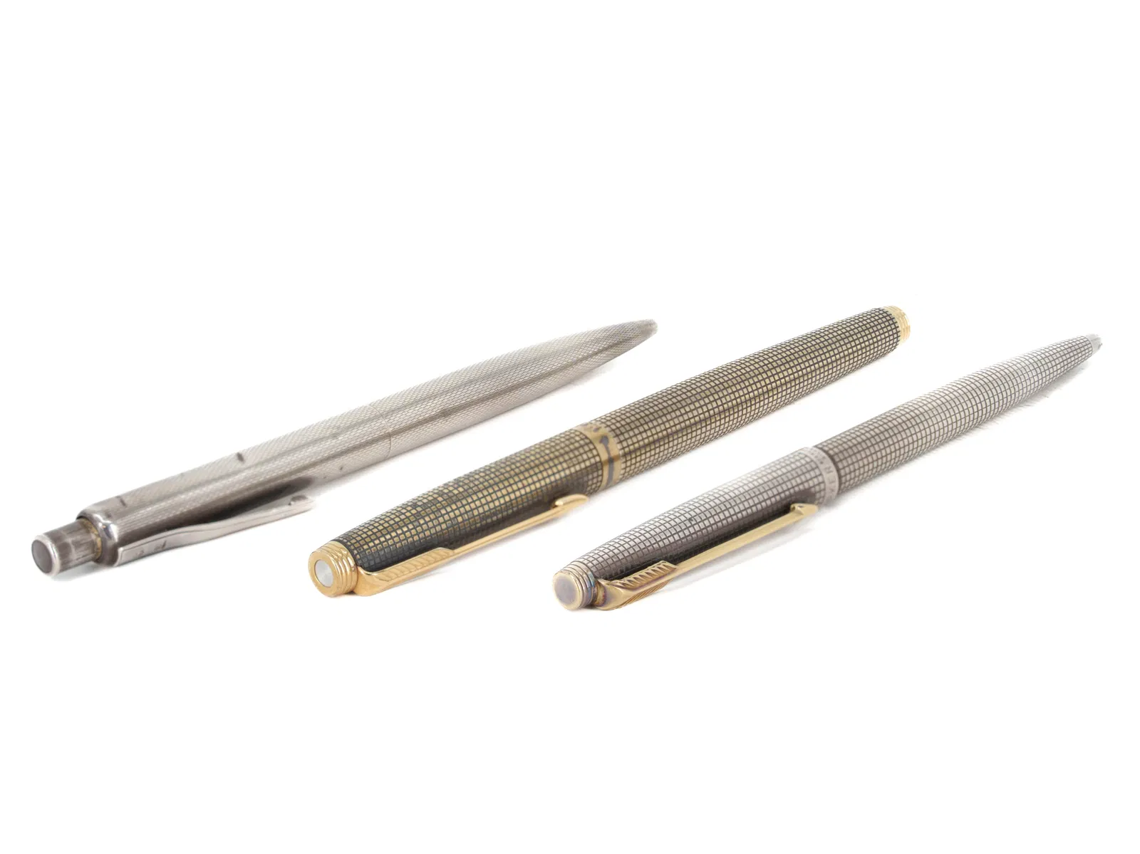 Stylish silver writing set, including Parker