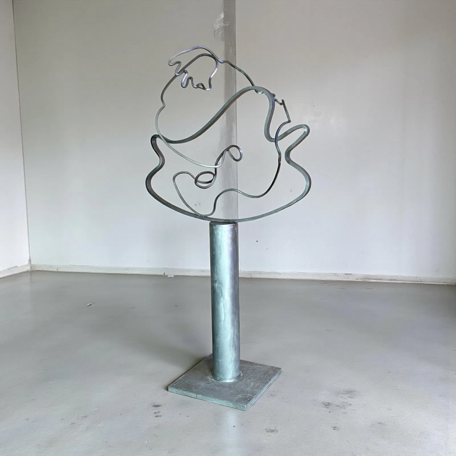 Substantial Modernist Abstract Steel Sculpture