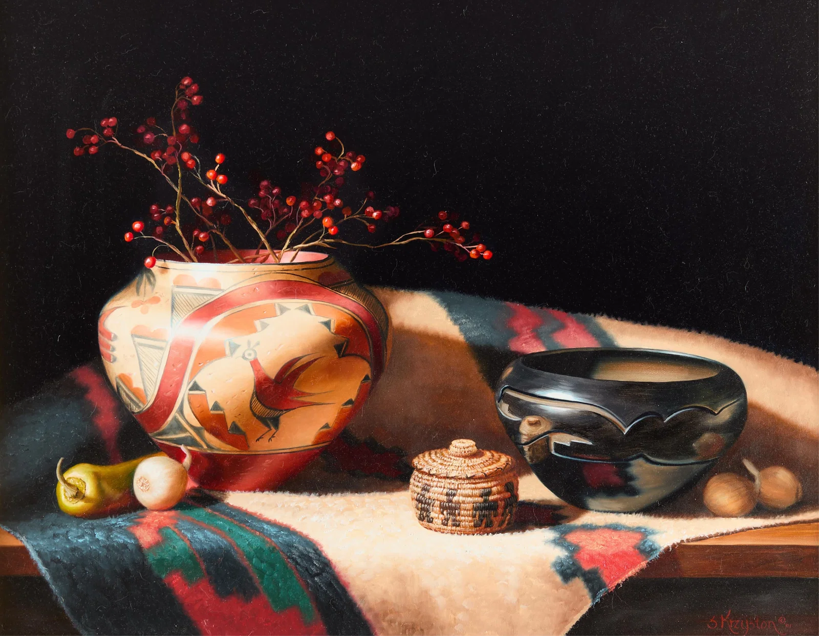 Sue Krzyston "Love of the West" Oil Painting 2001