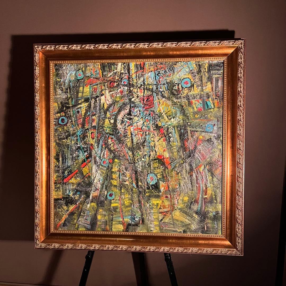 Sunrise Oil Painting (tangriin) Precious Artwork Hand-drawn Original