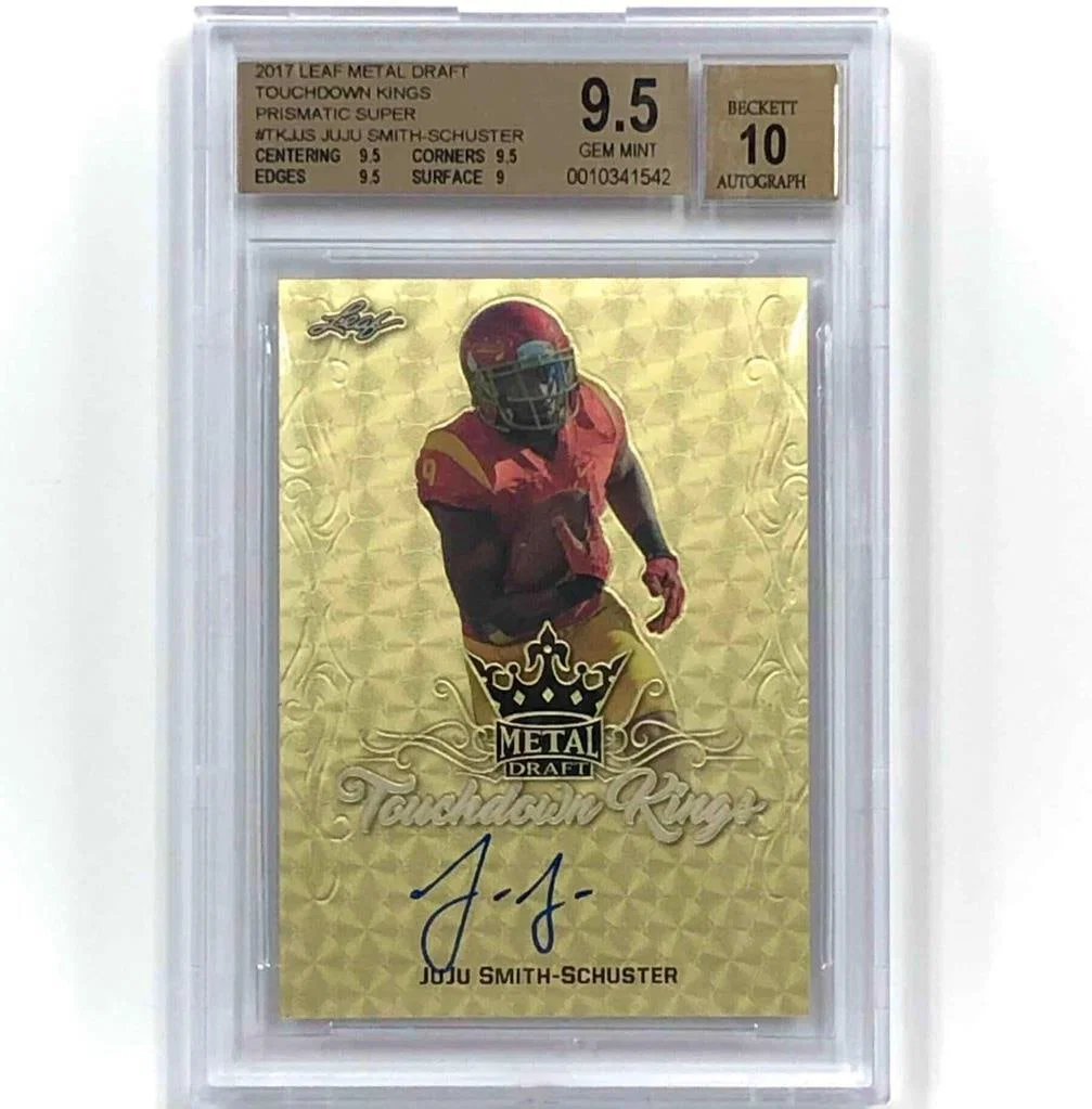 SuperFractor Juju Smith-Schuster Rookie Leaf Metal Card BGS 9.5 10 Auto 2017