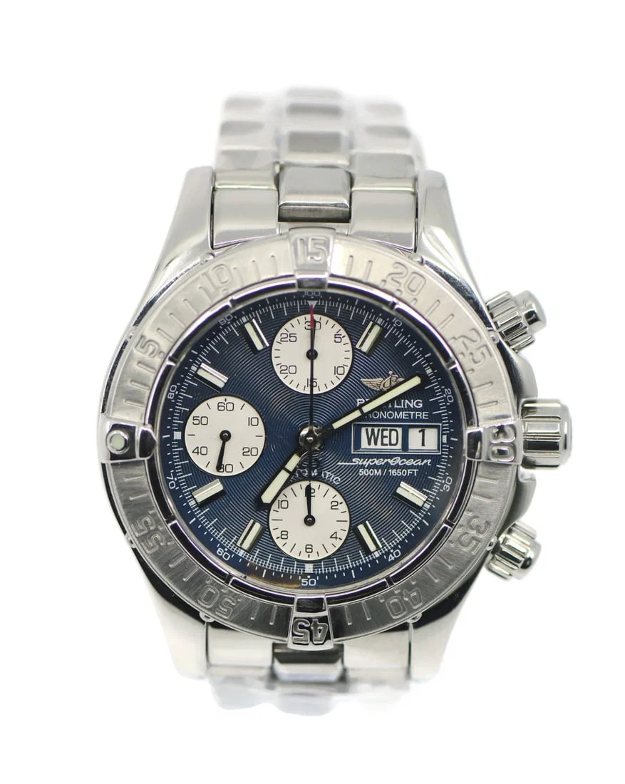 Superocean A13340 Automatic Chronograph Stainless Steel Men's Watch with Box