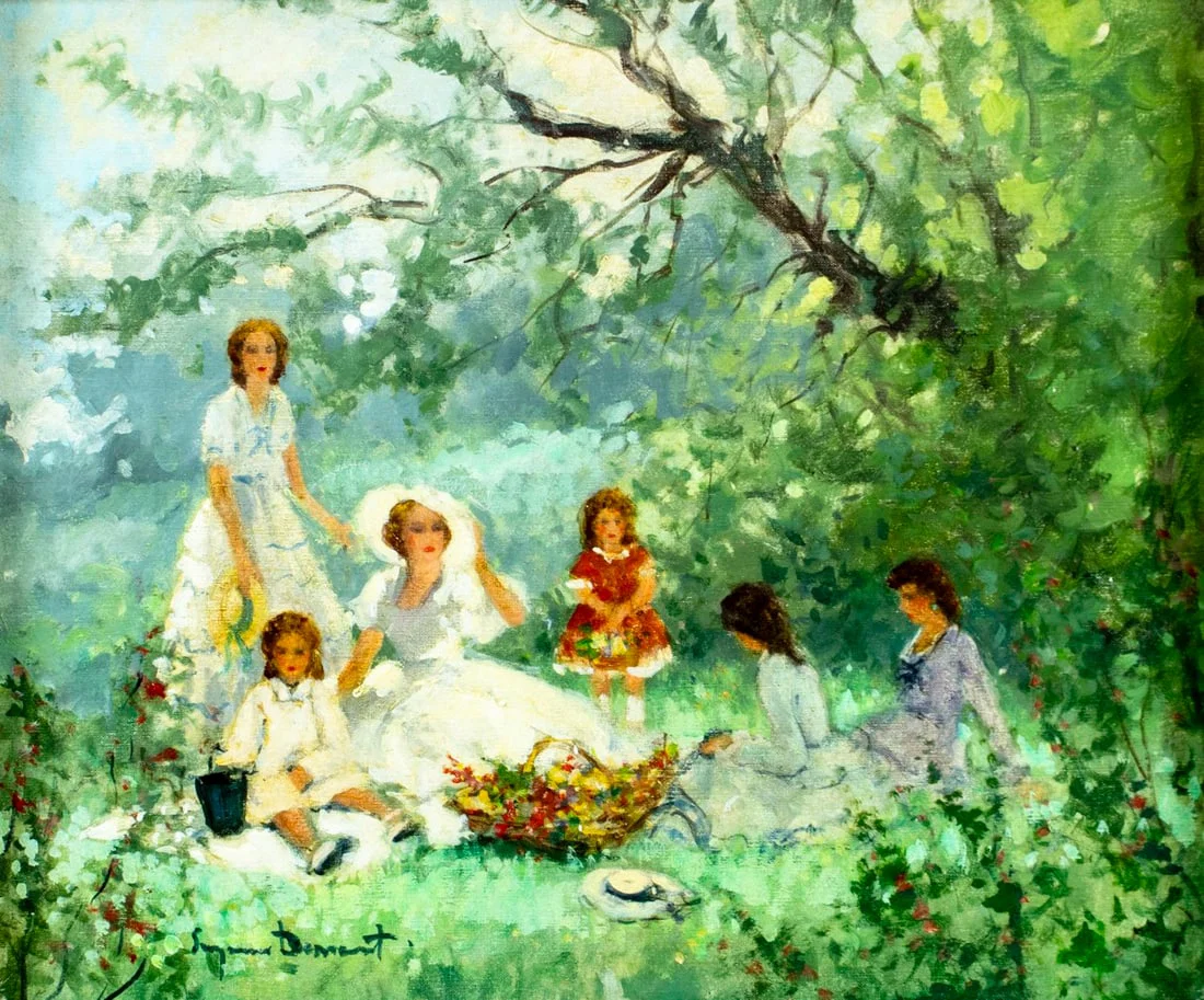 Suzanne Demarest (US,France,1900-1985) oil painting