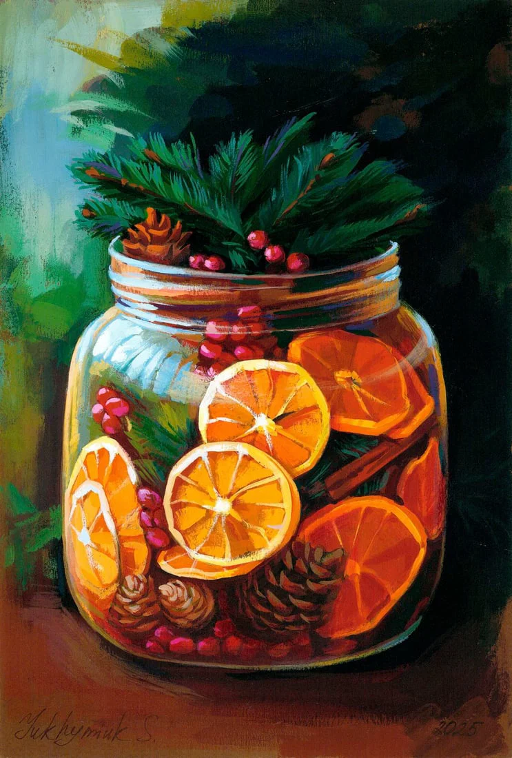 Svetlana Yukhymiuk (Ukraine,20/21C) acrylic painting