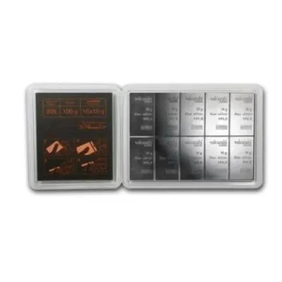 Swiss Valkambi Combi Silver Bar 10g x 10 (100g)