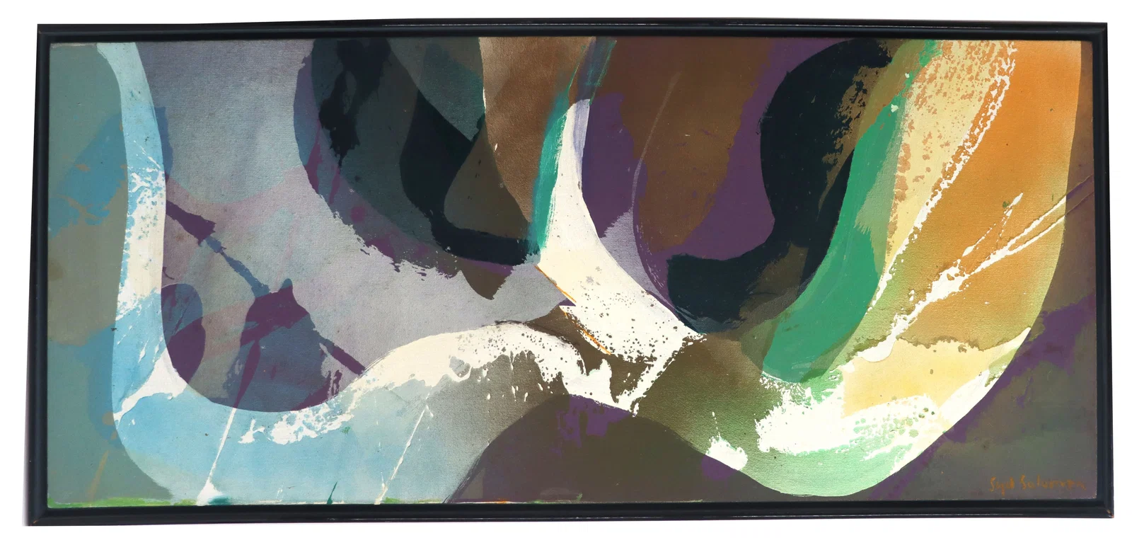 Syd Solomon (1917-2004) American, Original Abstract Oil and Acrylic on Canvas "Tidaltop"