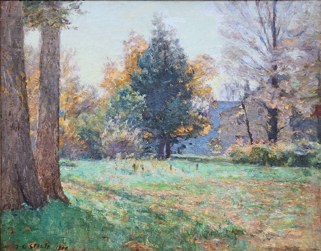 T.C. Steele 24x30 O/C "Backyard at Tinker Place"