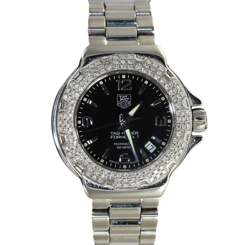 TAG Heuer Formula 1 Ladies Stainless Steel Diamond Bezel Quartz Watch 36mm