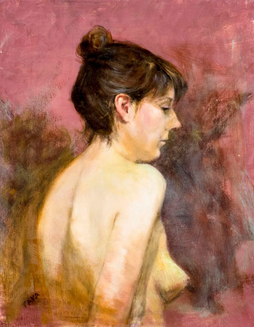 Takako Yoneyama (US,Japan,20C) oil painting