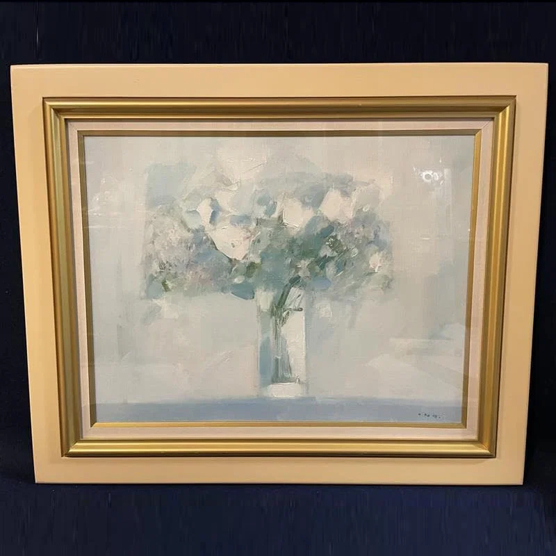 Takami Inoue, "Bouquet", still life oil painting, framed, signed