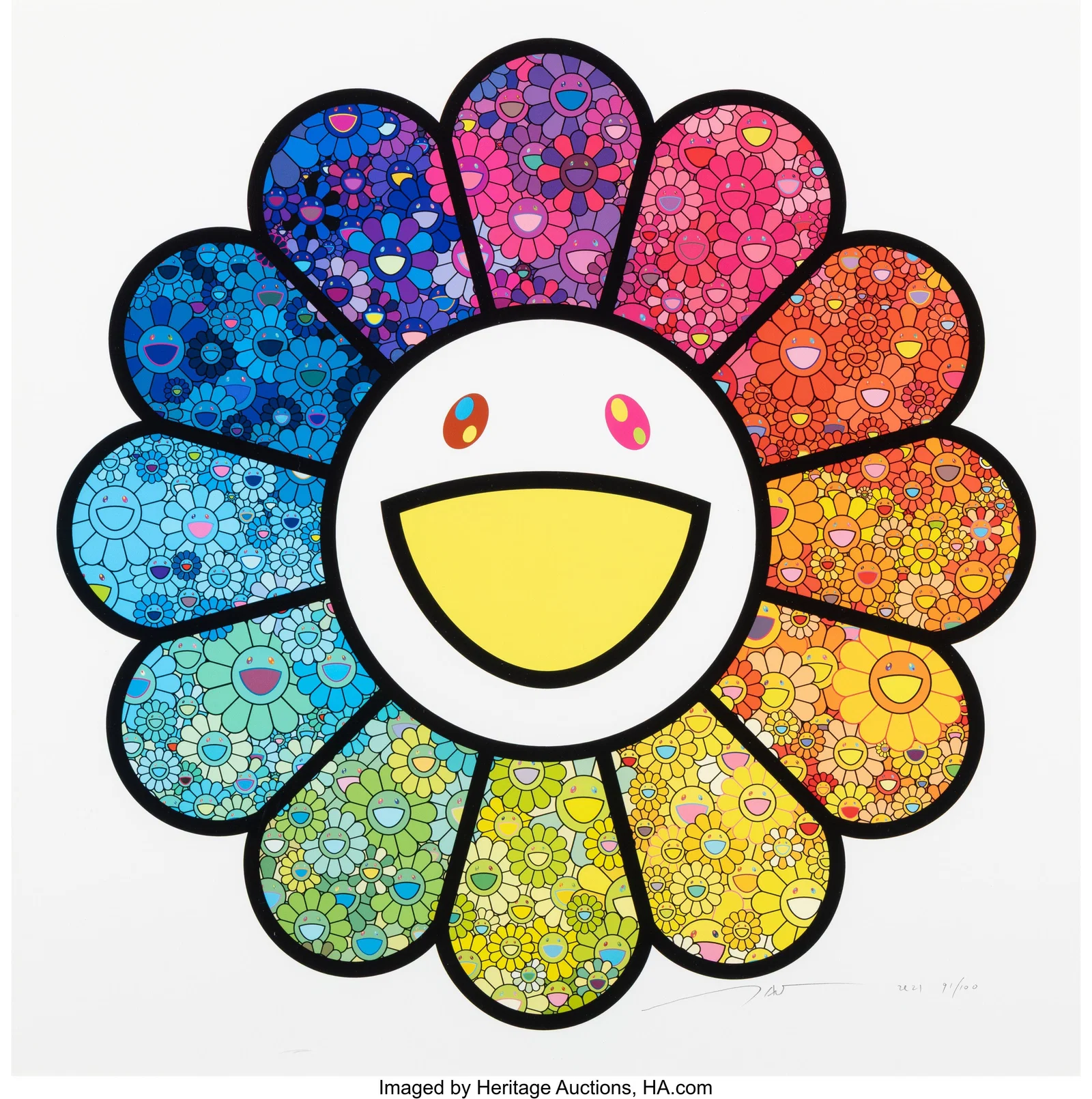 Takashi Murakami (b. 1962) A Flower Forest, 2021