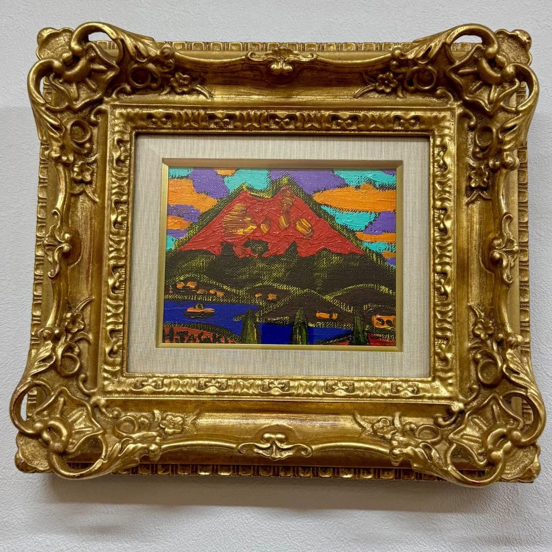 [Tasaki Hiroshi] [Scarlet Fuji] Oil painting