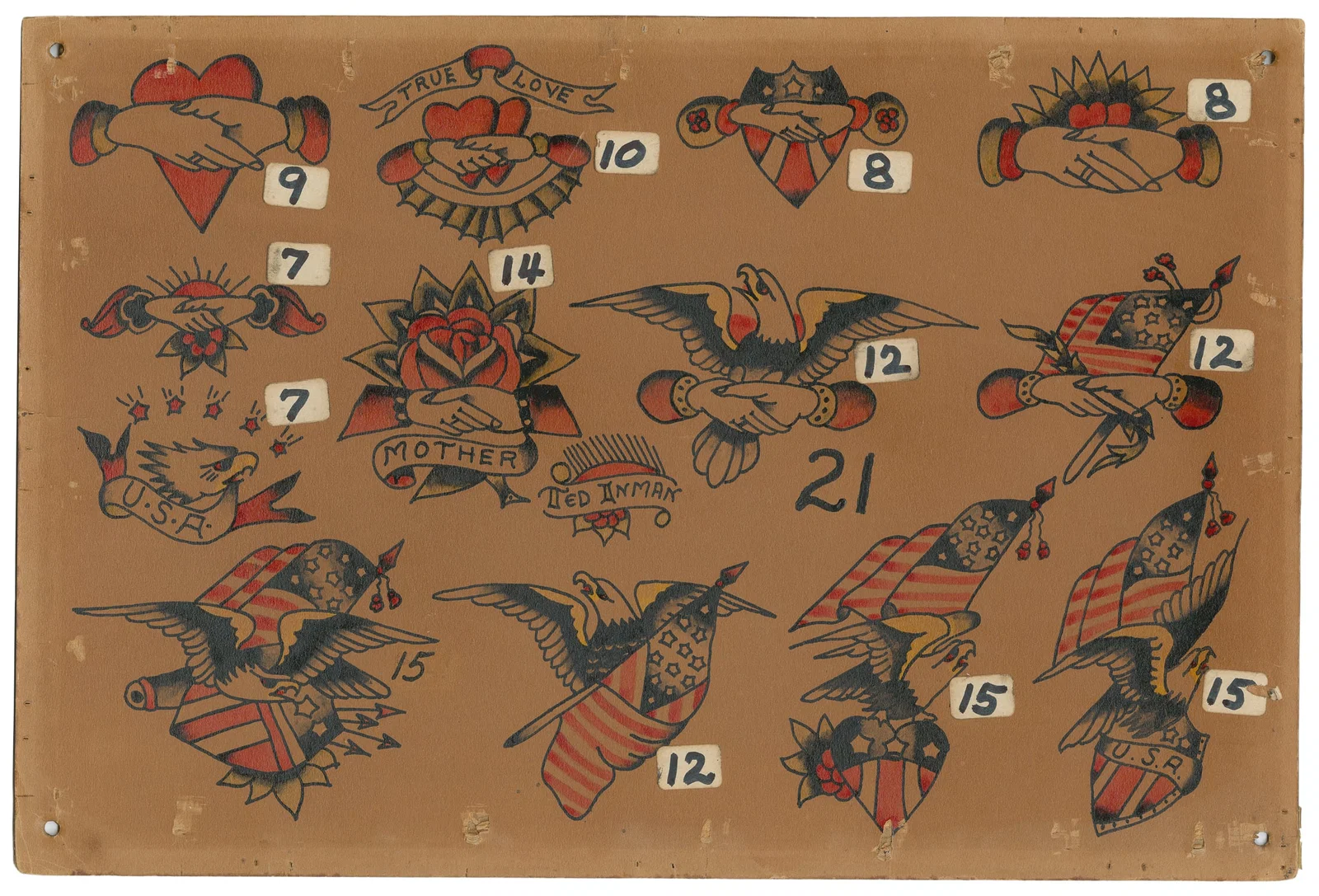 Ted Inman Sr. Patriotic Flash Sheet, ca. Early 20th Century