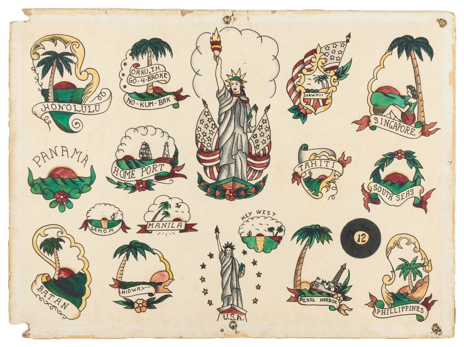 Tex Rowe Sailor Flash Sheet , 1940s-1950s