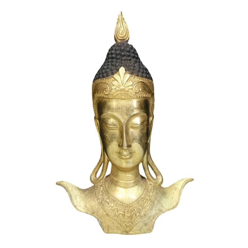 Thai Buddha statue, copper with gold plating, Shakyamuni Buddha