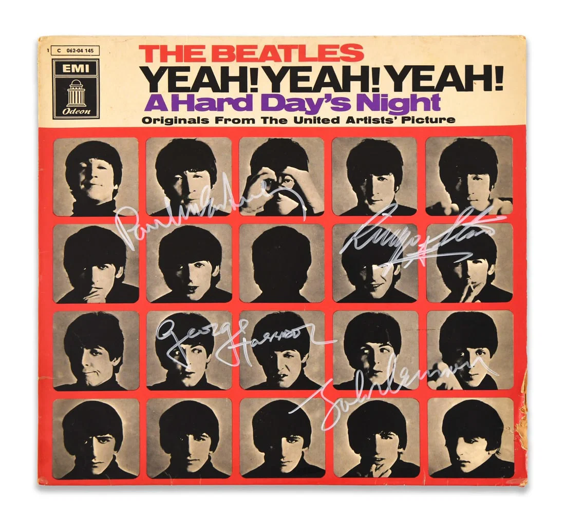 The Beatles "A Hard Day's Night" Rock Signed Vinyl Record (German Pressing LP | EMI / Odeon)
