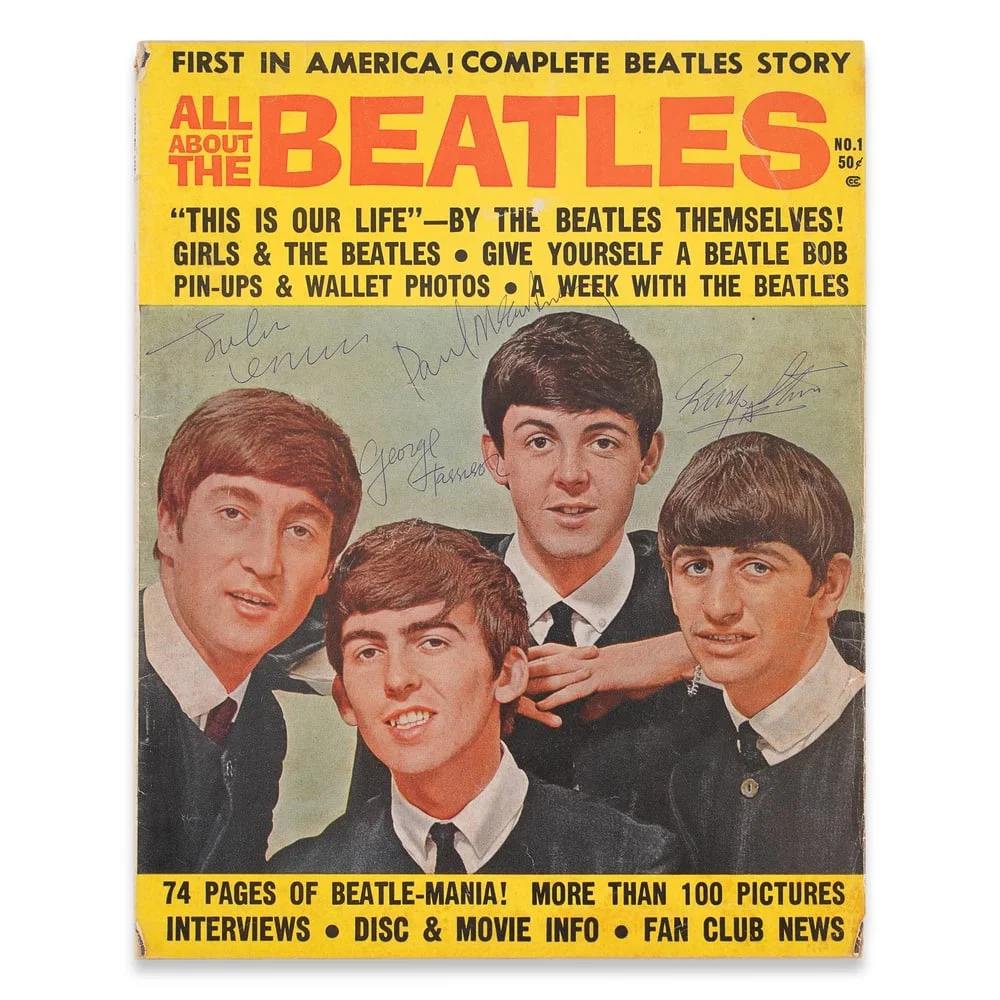 THE BEATLES FULLY SIGNED "ALL ABOUT THE BEATLES" NO. 1 MAGAZINE