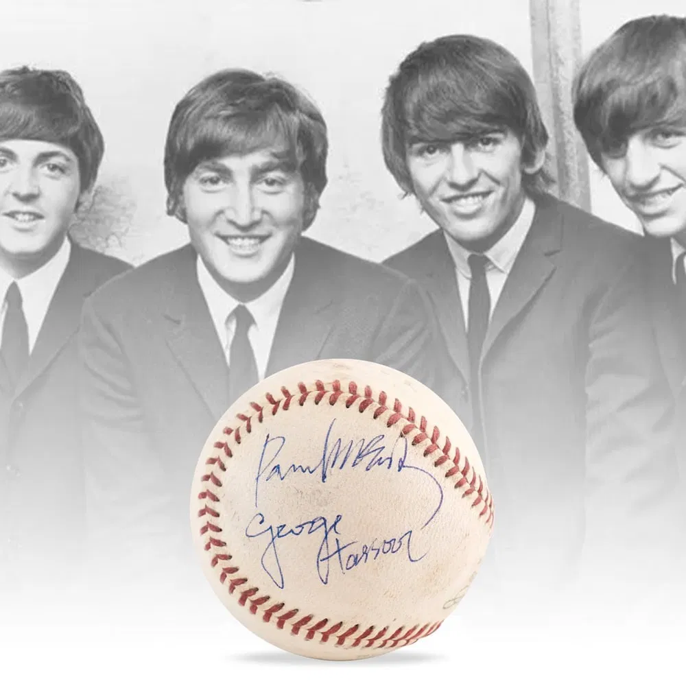 THE BEATLES FULLY SIGNED AMERICAN LEAGUE BASEBALL