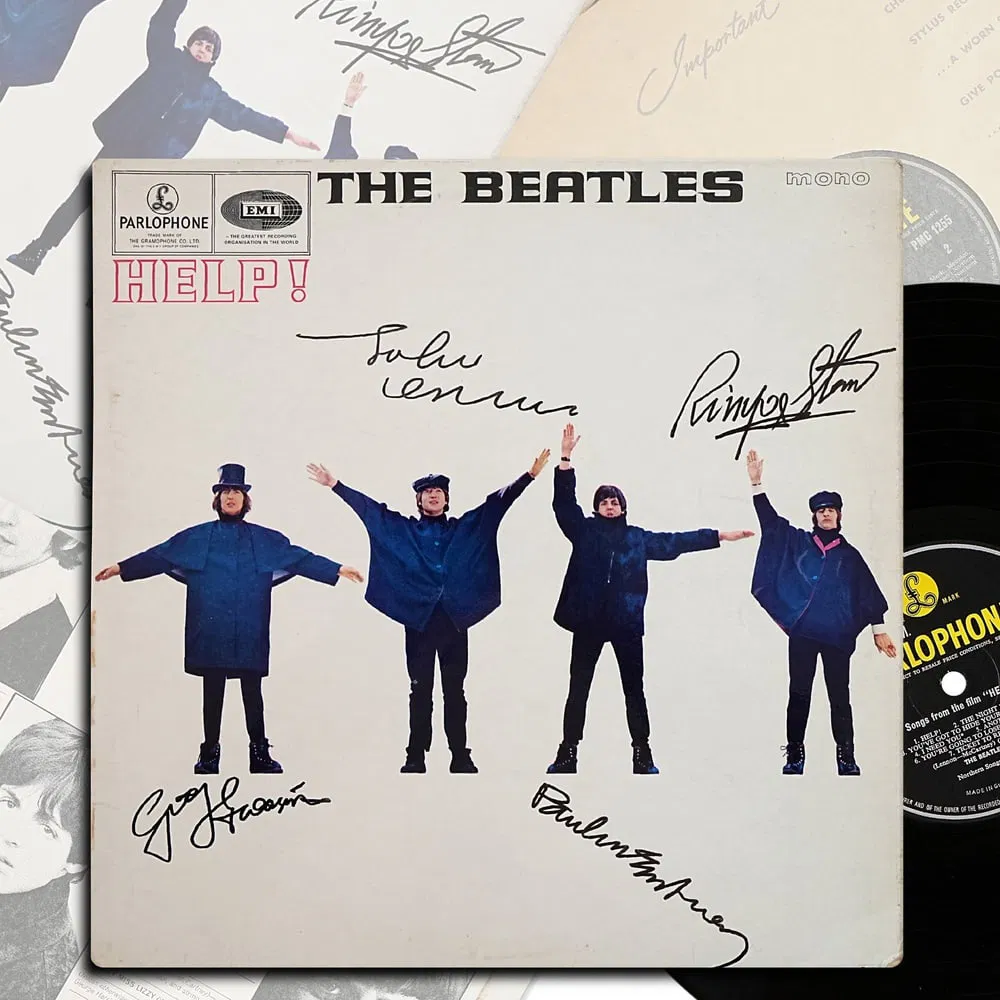 THE BEATLES FULLY SIGNED HELP! UK MONO LP