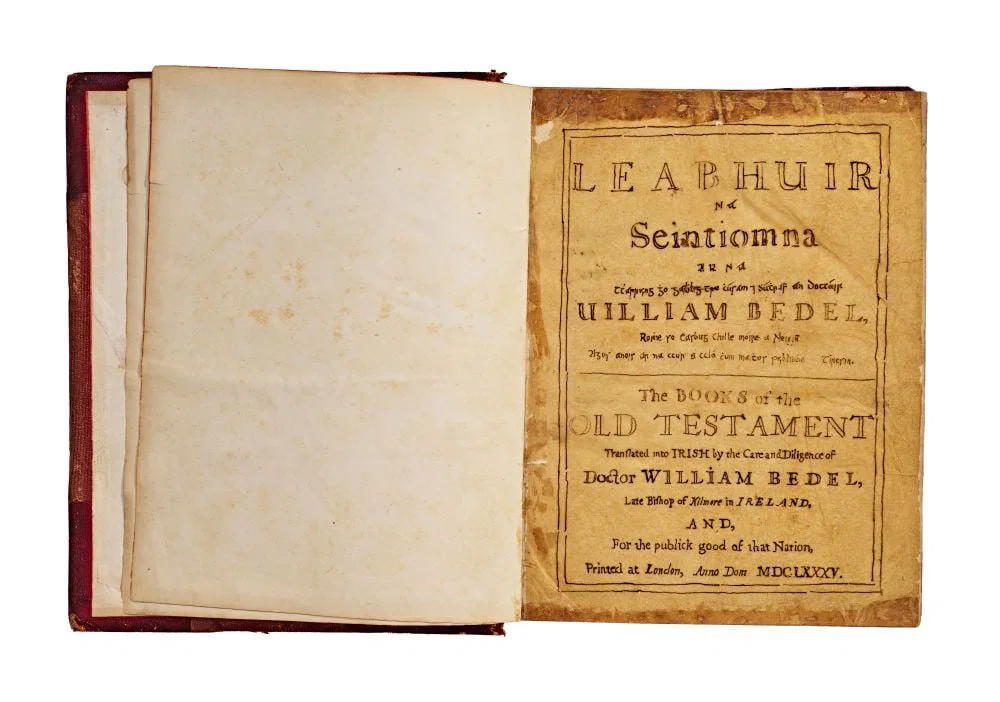 THE FIRST PRINTED OLD TESTAMENT IN IRISH, DATED 1685