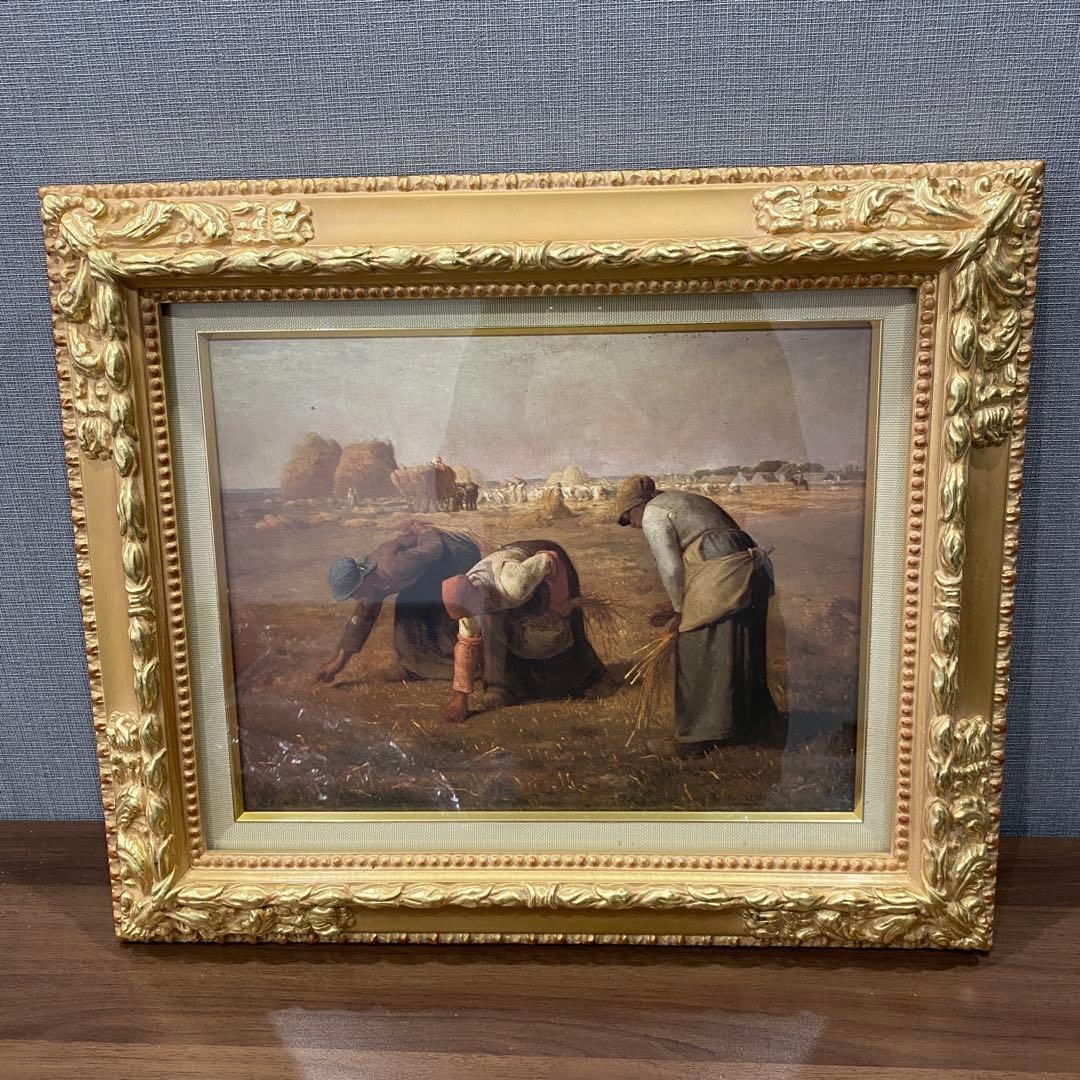 "The Gleaners" by Jean-François Millet, masterpiece, reproduction, antique painting.