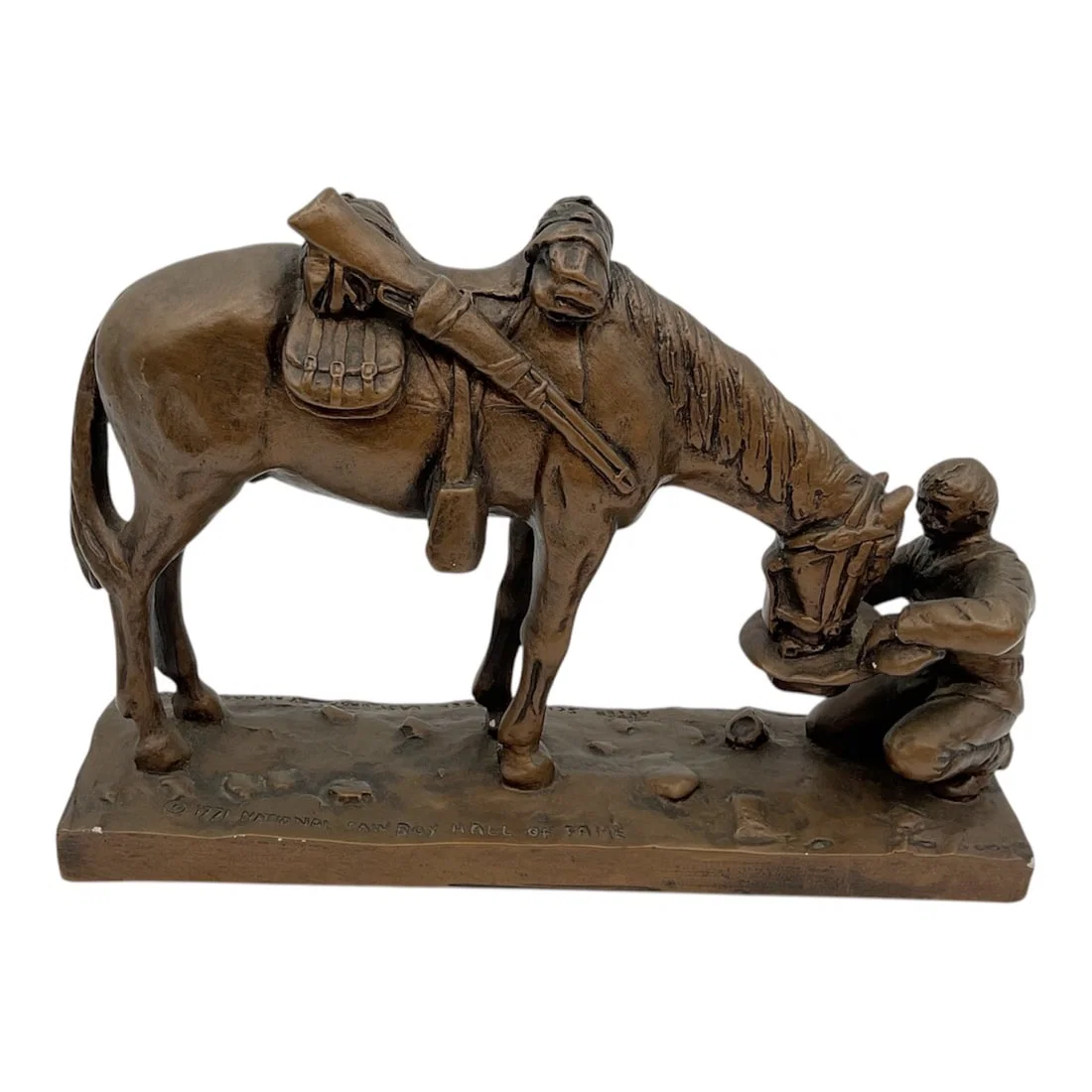 "The Last Drop" after Charles Schreyvogel by Richard Muno (United States, 1939-2015) Patinated