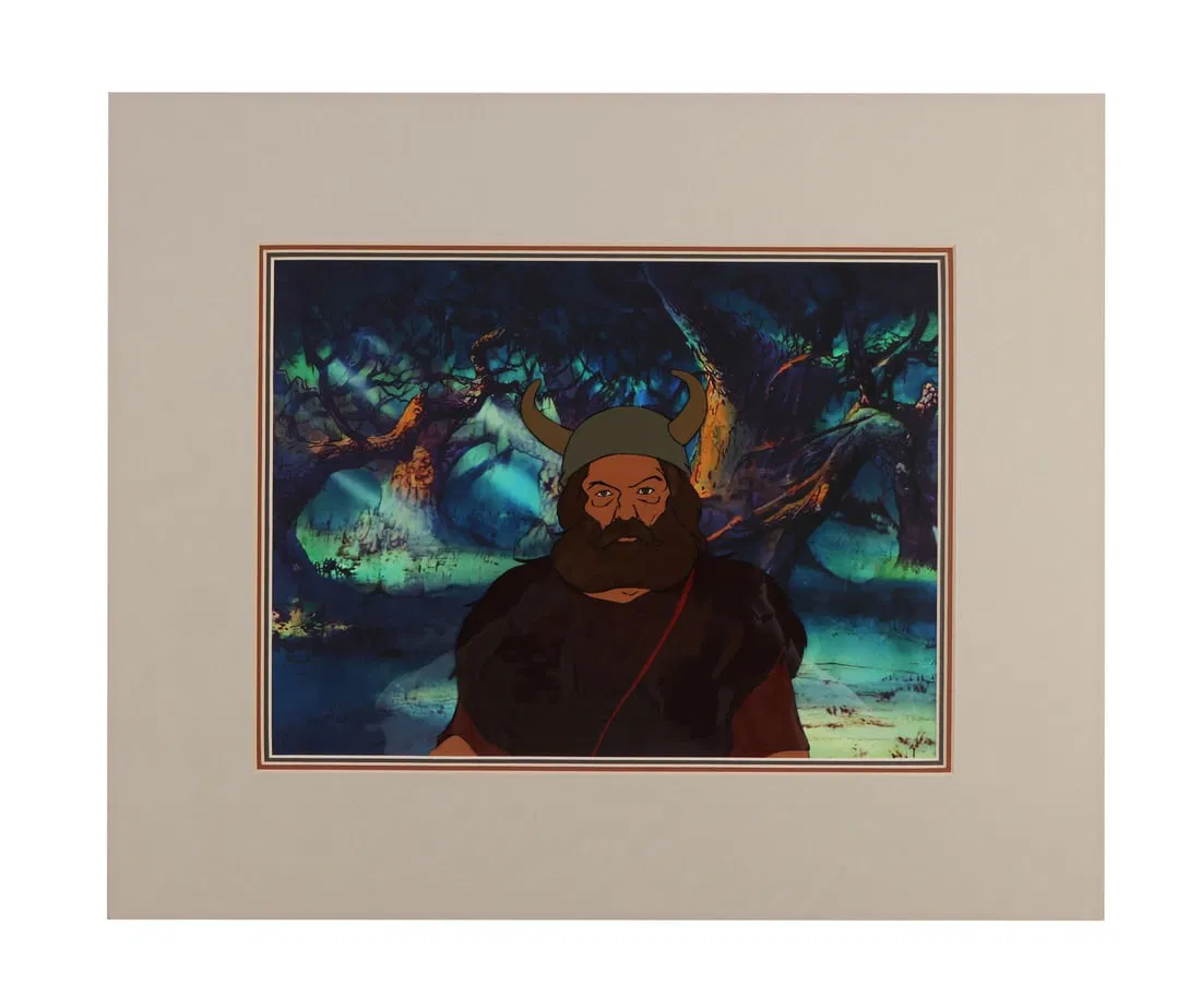 THE LORD OF THE RINGS (1978) - Boromir Original Production Cel on Fine Art Presentation Background