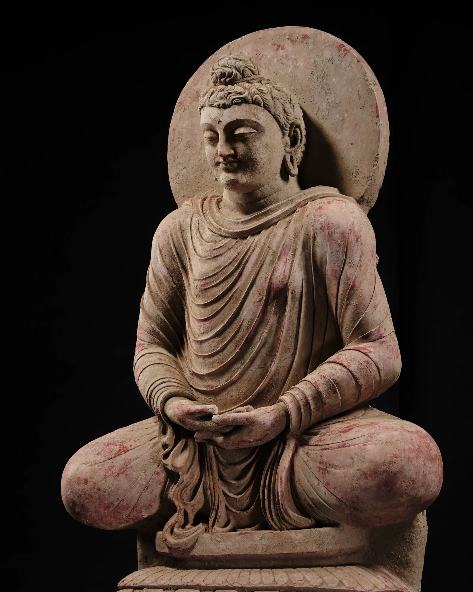 THE MONUMENTAL AND HIGHLY IMPORTANT 'KIENZLE' STUCCO STATUE OF BUDDHA GANDHARA, PROBABLY HADDA,