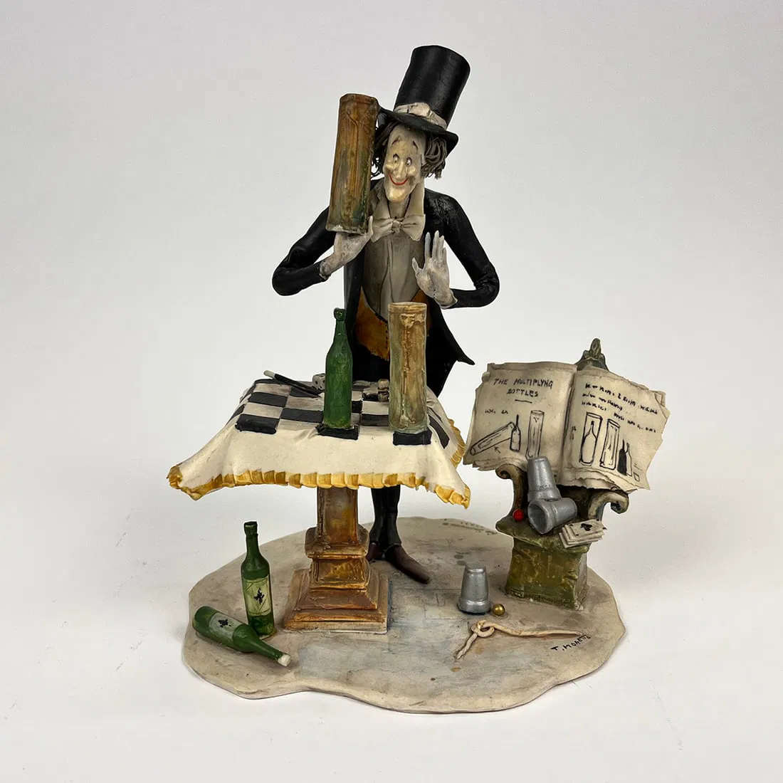 The Multiplying Bottles by T. Moretto Lo Scricciolo Italian Clay Sculpture