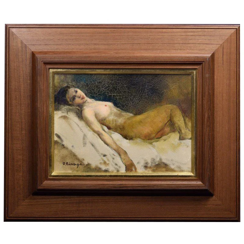 The oil painting "Nude" by Daizaburo Ei'ei.