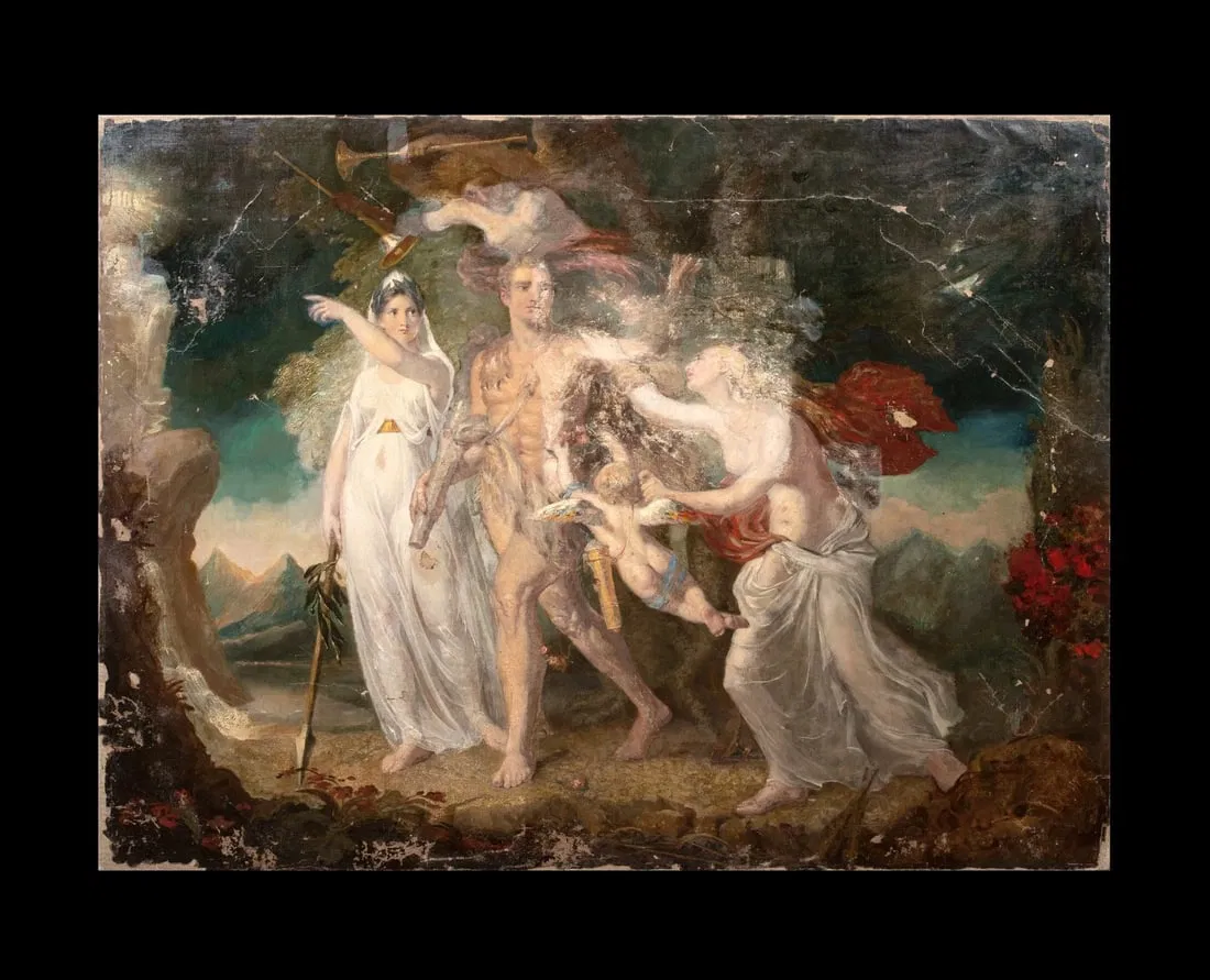 THE TEMPTATION OF HERCULES OIL PAINTING