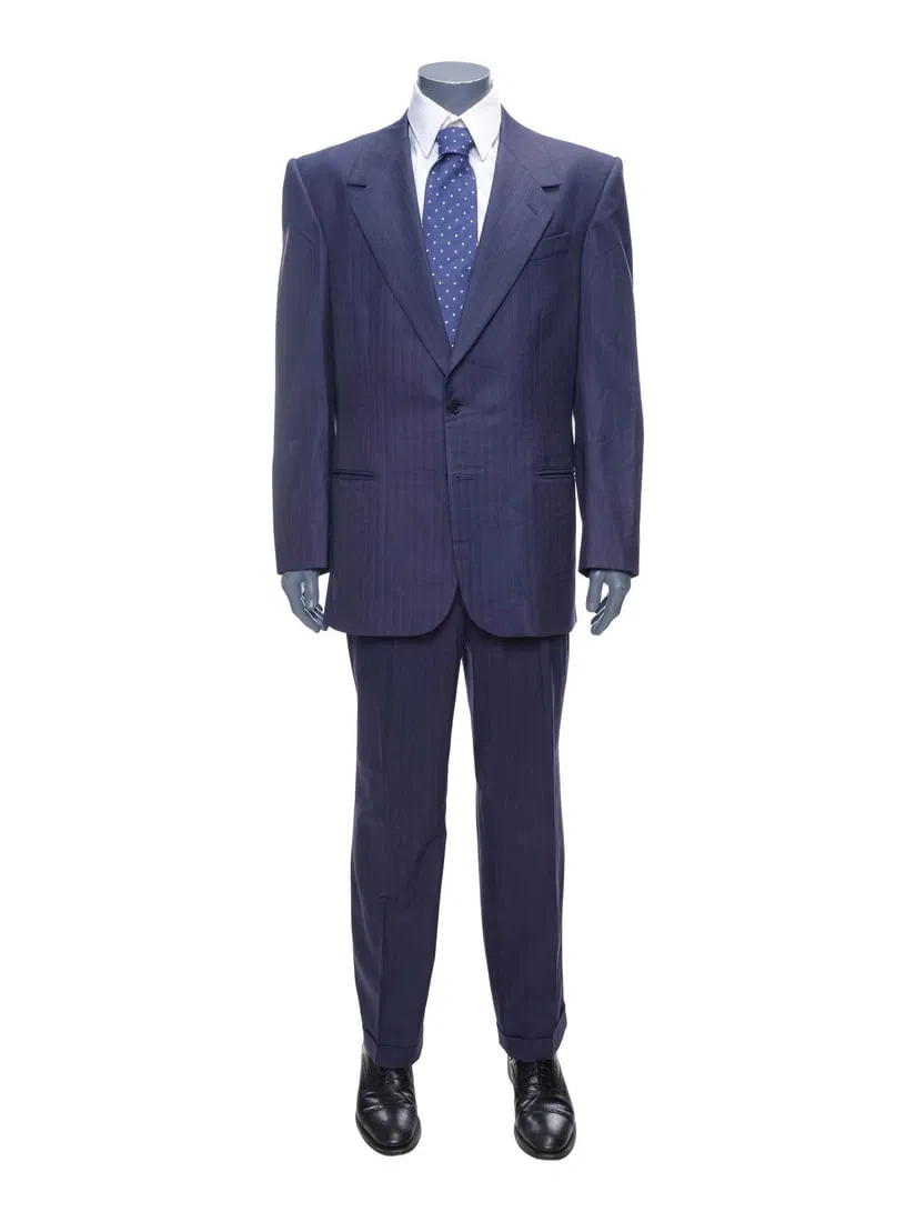 THE WOLF OF WALL STREET (2013) - Jordan Belfort's Stunt Wired Rat Pinstripe Ensemble