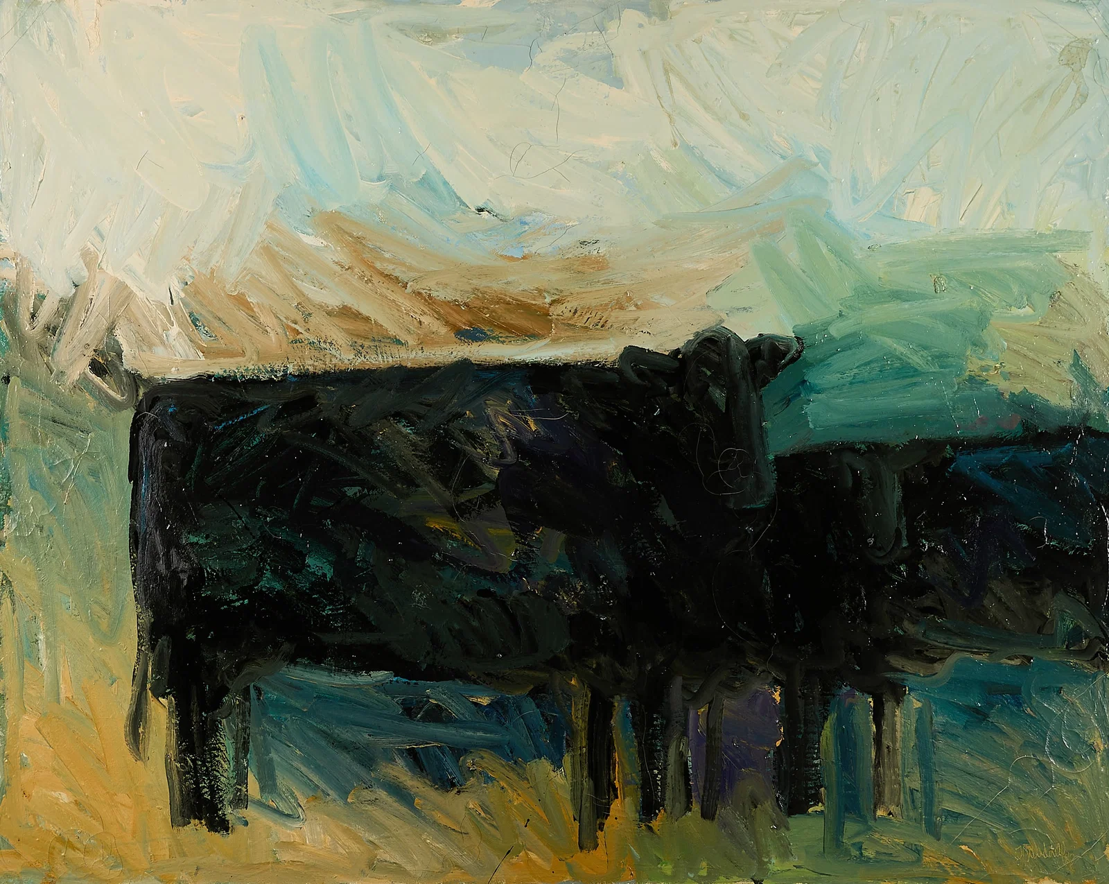 Theodore J. Waddell "Angus #52" Painting 1982