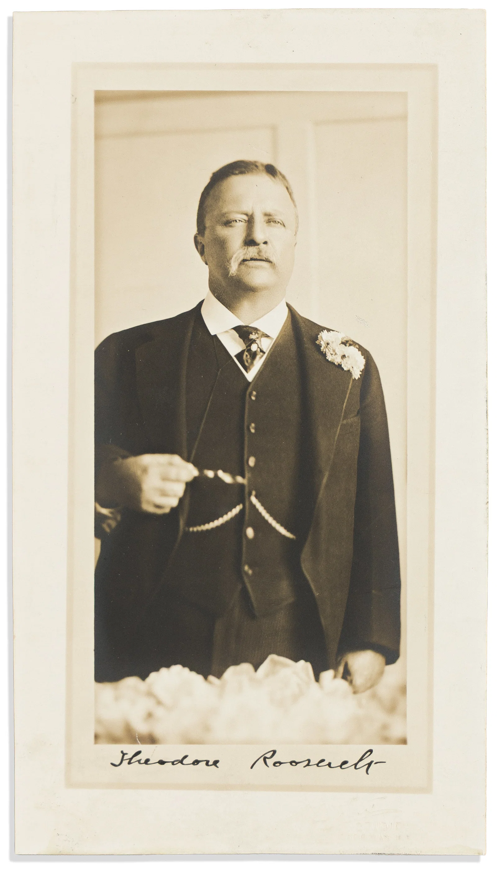 Theodore Roosevelt. Photograph Signed