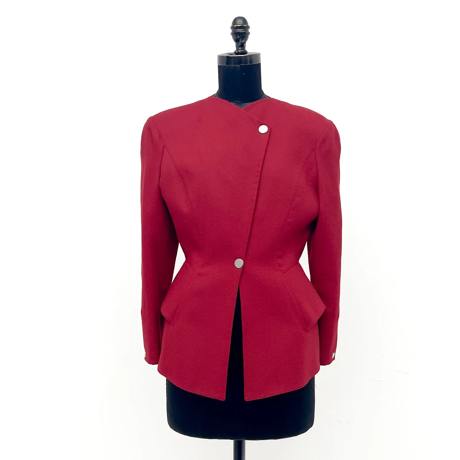 Thierry Mugler - Red Wool Skirt Suit
