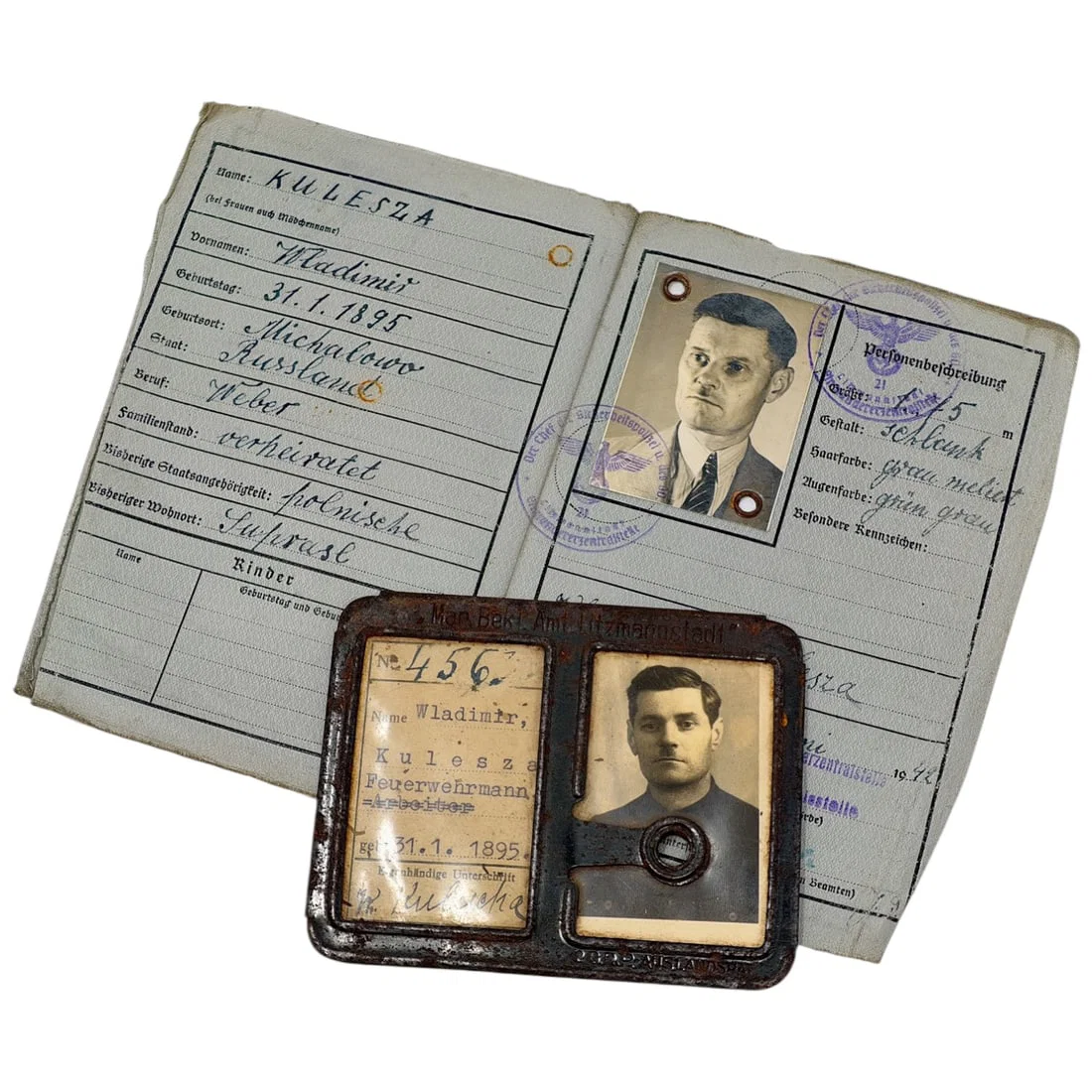Third Reich Nazi Work ID + Ruckkehrerausweis