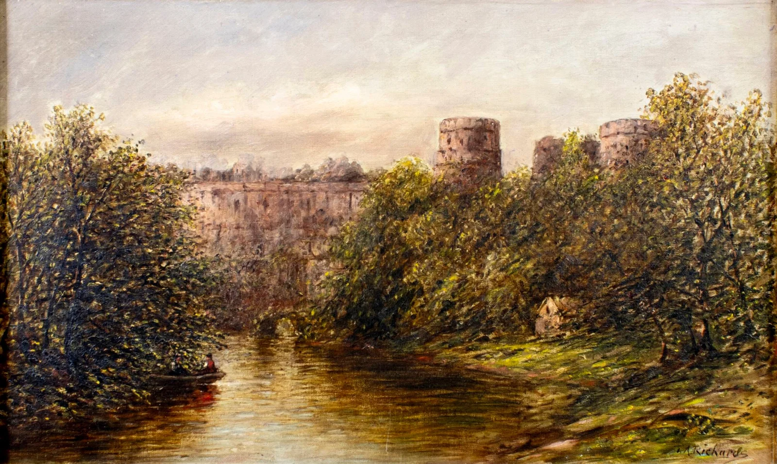 Thomas Addison Richards (NY,GA,MD,1820-1900) oil painting antique