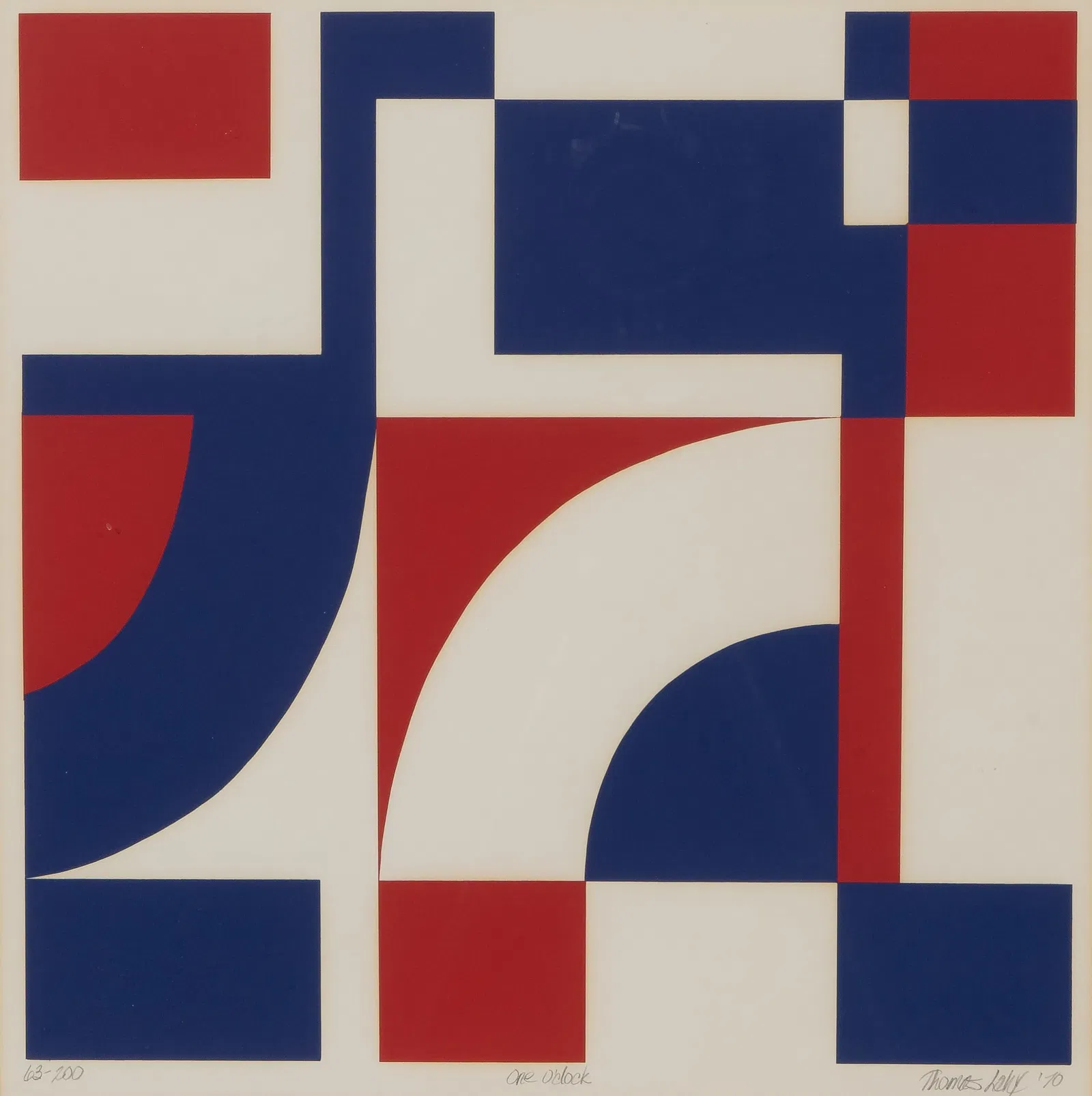Thomas Lahy (American, 1947) 'One O'Clock' Serigraph