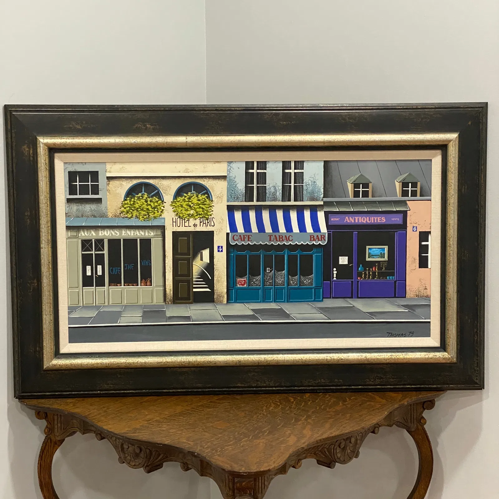 Thomas Pradzynski Framed Oil On Canvas Painting Art
