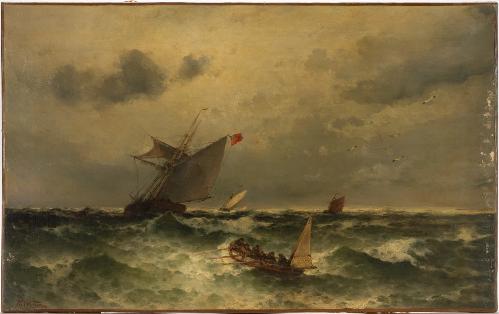THOMAS WEBER (BRITISH, 19TH CENTURY) NAUTICAL PAINTING