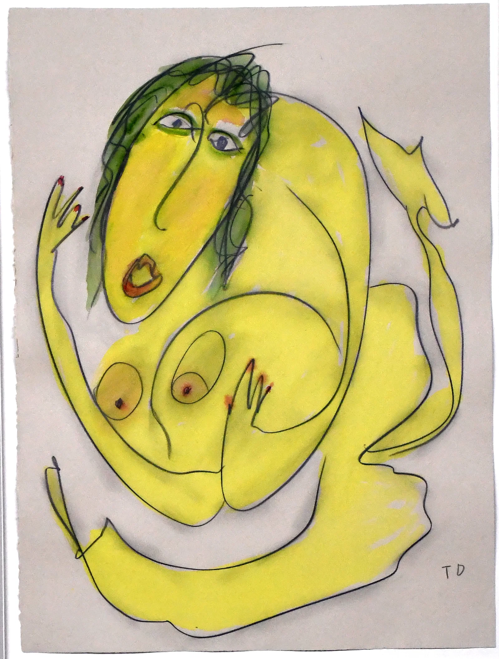 Thornton Dial. Erotic Yellow Lady.