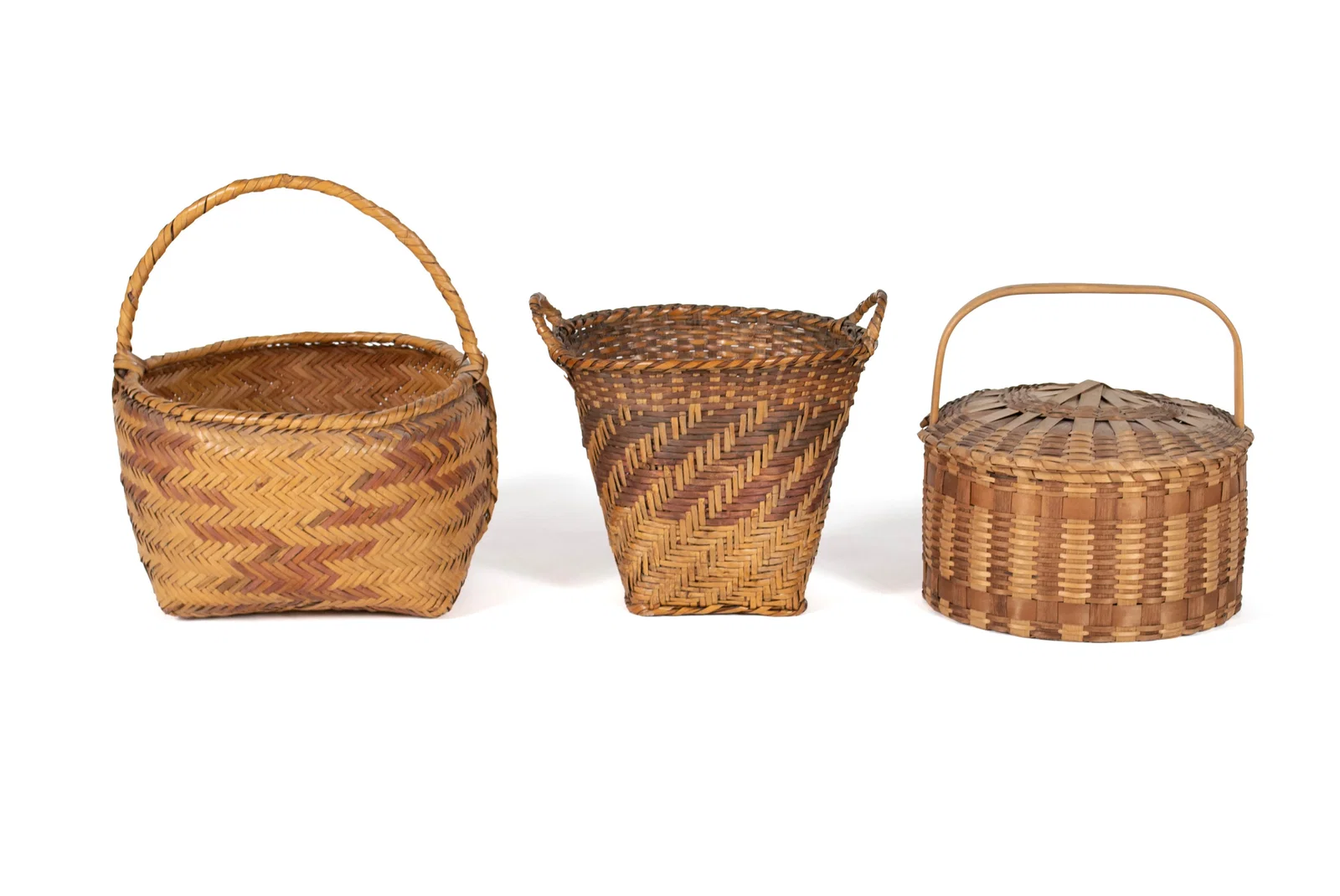 THREE NATIVE AMERICAN BASKETS