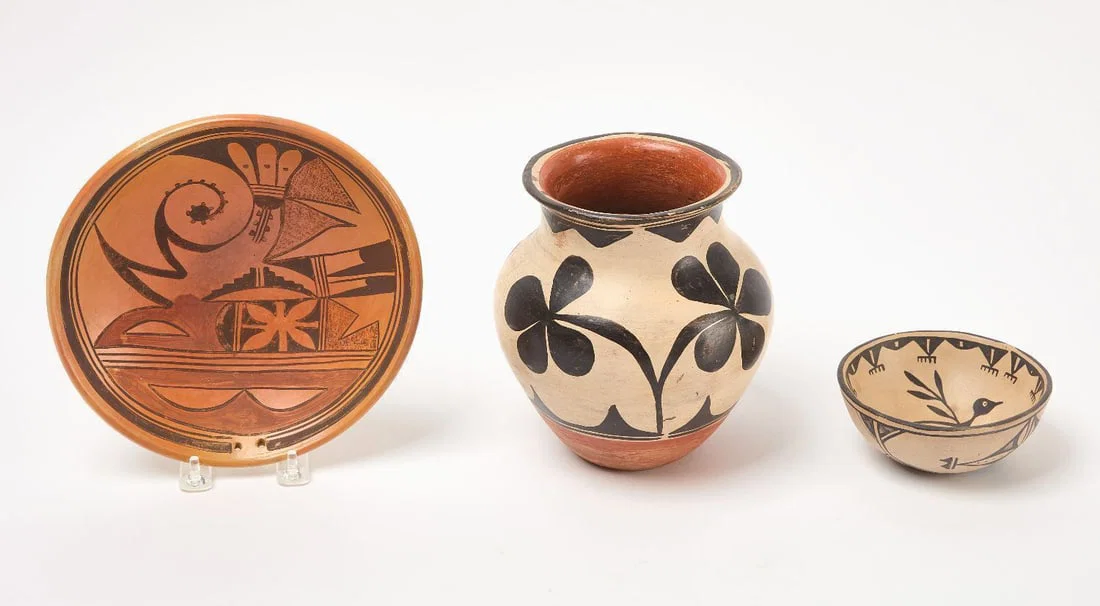 Three Pieces of Hopi and Pueblo Pottery