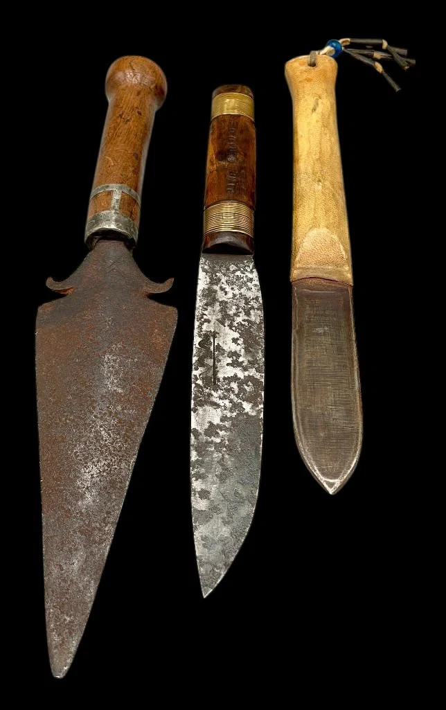 Three Vintage Reproduction Trade Style Knives
