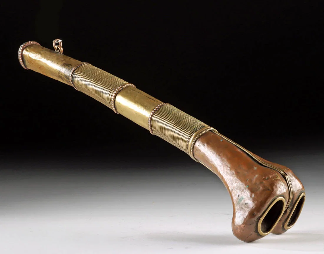 Tibet Ritual Kangling - Human Femur in Brass & Copper