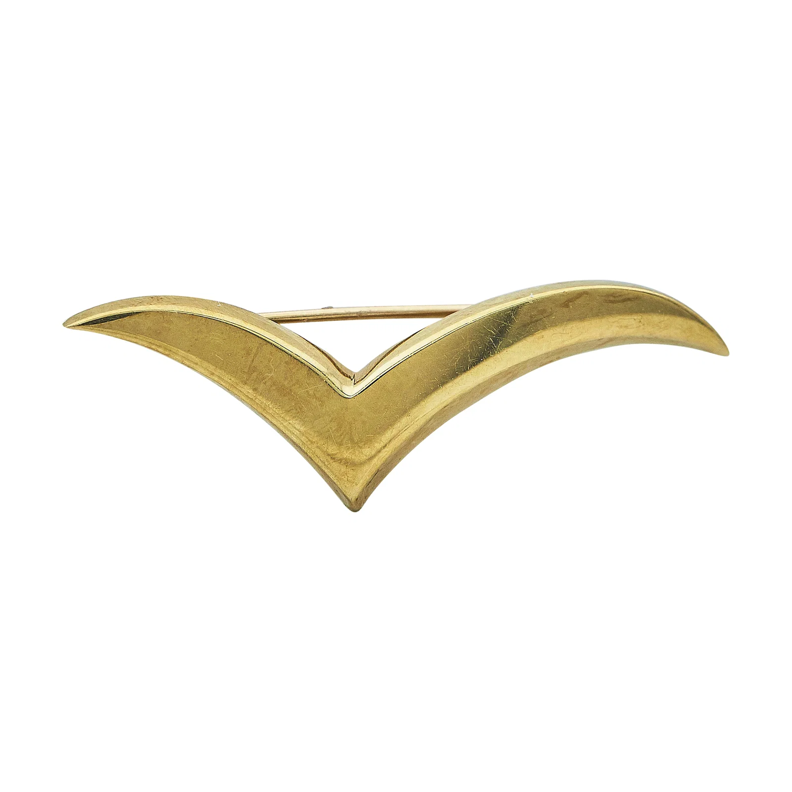 Tiffany & Co. 18K Yellow Gold Seagull Wing Brooch Pin
